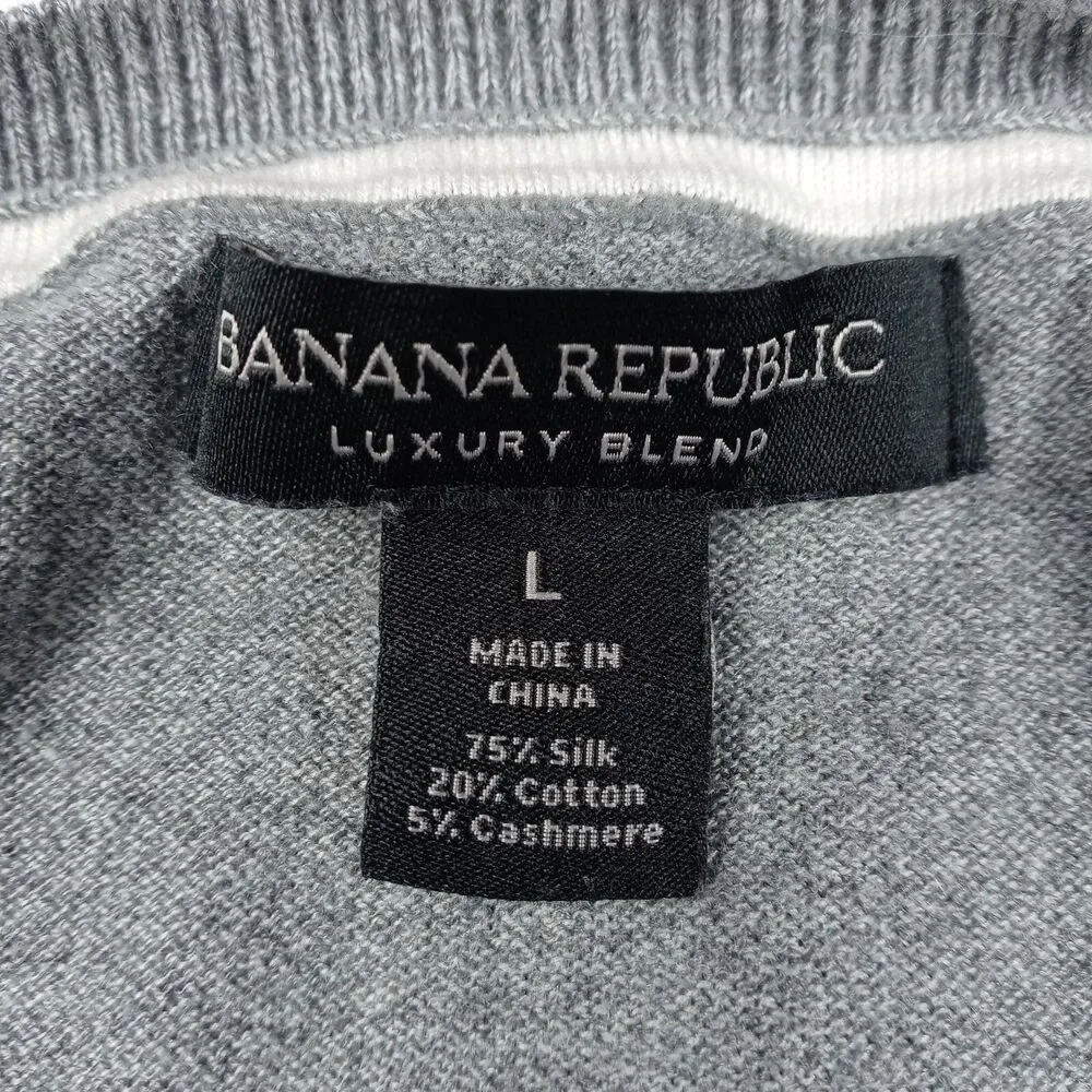 BANANA REPUBLIC Sweatshirt Sweater Lightweight Men's Size Large Pullover Casual